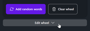 Editing the wheel inputs